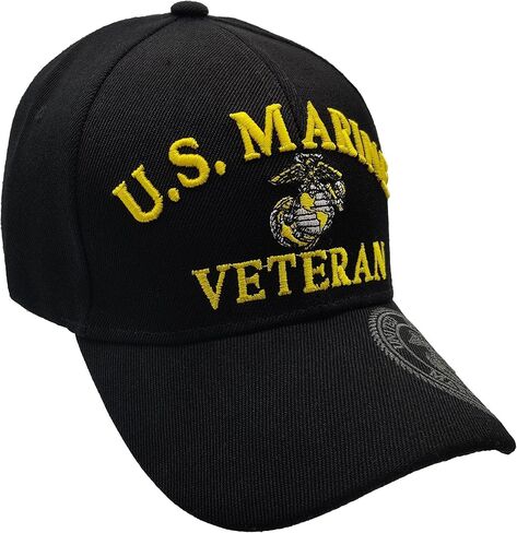 U.S. Marine Veteran Logo with Emblem Hat - Black in Saudi Arabia