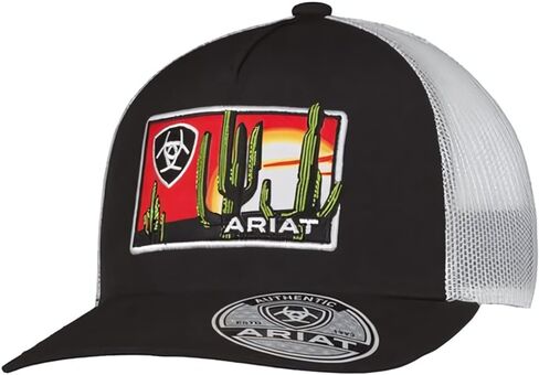 غطاء سائق شاحنة للرجال ARIAT مع تصحيح مشهد الصحراء وإغلاق Snapback in Kuwait