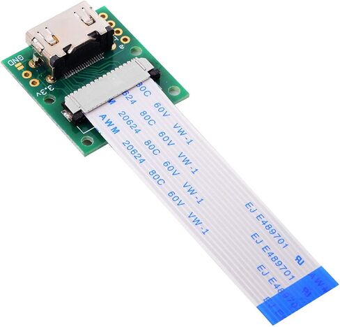 cablecc 2pcs/Set HDMI to Micro HDMI Type A to Type-D Male Connector Socket Opposite U Shape Back Angled for Raspberry PI 3B/3B+/4B in Saudi Arabia