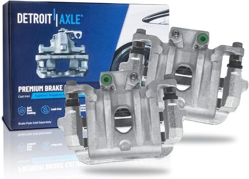 Detroit Axle-خلف 2PC الفرجار الفرامل ل 10-16 Hyundai Santa Fe ، 11-20 Kia Sorento ، 2 قرص الفرامل الفرجار W/Bracket 2010 2012 2013 2015 2015 2017 2017 2018 2019 2020 استبدال in Saudi Arabia