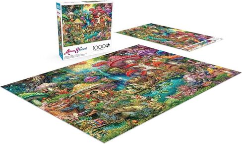 Buffalo Games - Aimee Stewart - Merry Mushroom Cottage - أحجية الصور المقطوعة 1000 قطعة للبالغين، ألغاز تحدي مثالية ليالي اللعب - حجم اللغز النهائي هو 26.75 × 19.75 in Saudi Arabia