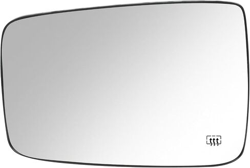 For Dodge Ram 1500/2500 Driver Side Heated Mirror Glass | 2009-2018 Truck Mirror Replacement | Convex Design + Built-In Heater | Easy Install in Saudi Arabia