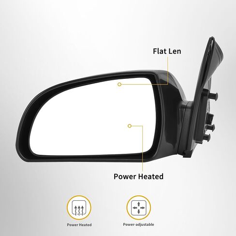 مرآة الجانب الأيسر DWVO FIT 02-08 DODGE RAM 1500 RAM 2500 3500 السائق الأيسر مرآة جانبية مع عدسات مزدوجة مدفأة مدفوعة. in Kuwait