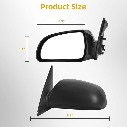 مرآة الجانب الأيسر DWVO FIT 02-08 DODGE RAM 1500 RAM 2500 3500 السائق الأيسر مرآة جانبية مع عدسات مزدوجة مدفأة مدفوعة. in Kuwait