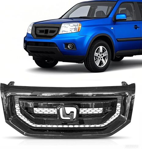 لعام 2009 2010 2011 Honda Pilot Sport Utility Front Pront Grille Grille Assembly Grille Gloss Black HO1210129 in Saudi Arabia