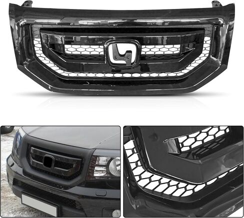لعام 2009 2010 2011 Honda Pilot Sport Utility Front Pront Grille Grille Assembly Grille Gloss Black HO1210129 in Saudi Arabia