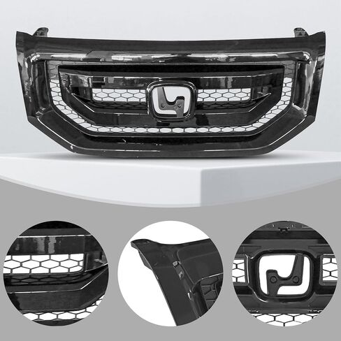 لعام 2009 2010 2011 Honda Pilot Sport Utility Front Pront Grille Grille Assembly Grille Gloss Black HO1210129 in Saudi Arabia
