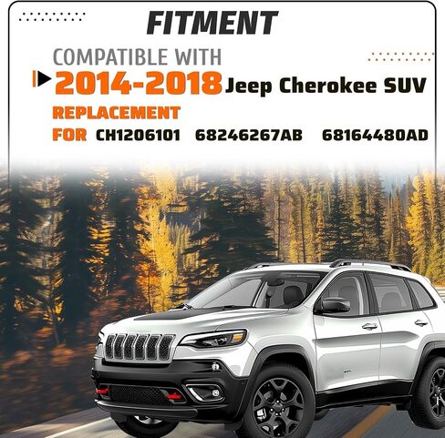 مجموعة مصراع مصبغة Kuafu متوافقة مع 2014-2018 Jeep Cherokee SUV بديل لـ 68164480AD 68246267AB CH1206101 أمامي السفلي المبرد المبرد الجوي الأسود in Saudi Arabia