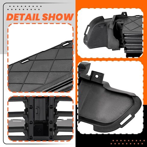 مجموعة مصراع مصبغة Kuafu متوافقة مع 2014-2018 Jeep Cherokee SUV بديل لـ 68164480AD 68246267AB CH1206101 أمامي السفلي المبرد المبرد الجوي الأسود in Saudi Arabia