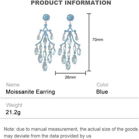 Delicate 14K Gold Moissanite Water Drop Tassel Earrings, Geometric Crystal Chandelier Earrings, Jewelry For Party And Bridal Weddings in Saudi Arabia