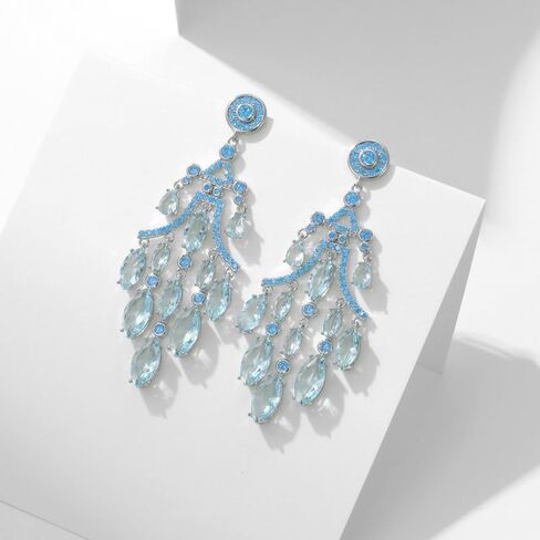 Delicate 14K Gold Moissanite Water Drop Tassel Earrings, Geometric Crystal Chandelier Earrings, Jewelry For Party And Bridal Weddings in Saudi Arabia