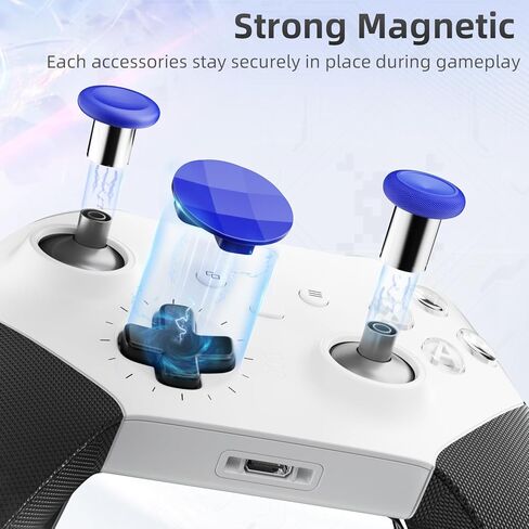 13 in 1 Metal Thumbsticks for Xbox One Elite Series 2, Elite Series 2 Core Controller Parts, TanReginal Gaming Accessory Replacement, Metal Mod 6 Swap Joysticks, 4 Paddles, 2 D-Pads, 1 Tool(Black) in Kuwait