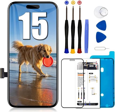 for iPhone 12 Mini Screen Replacement 5.4 inch,LCD Display Touch Screen Digitizer Assembly with Repair Tools Set, Compatible with Model A2398,A2399,A2400 in Kuwait