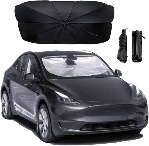 2025 Thrivesmen ™ Car Windshield Sunshade Smbrella - UV و Heat القابلة للطي - ظل النافذة الأمامية للسيارات ، سيارات الدفع الرباعي ، الشاحنات - سهلة التثبيت - 55 × 31 بوصة - متينة للغاية in Saudi Arabia