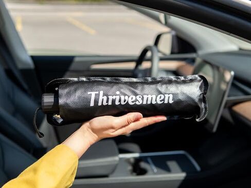 2025 Thrivesmen ™ Car Windshield Sunshade Smbrella - UV و Heat القابلة للطي - ظل النافذة الأمامية للسيارات ، سيارات الدفع الرباعي ، الشاحنات - سهلة التثبيت - 55 × 31 بوصة - متينة للغاية in Saudi Arabia