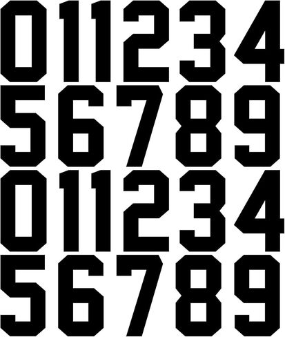 22 Pieces Heat Transfer Numbers 0 to 9 Jersey Numbers Soft Iron on Numbers for Team Uniform Sports T Shirt Football Basketball Baseball (Blue,8 Inch) in Saudi Arabia