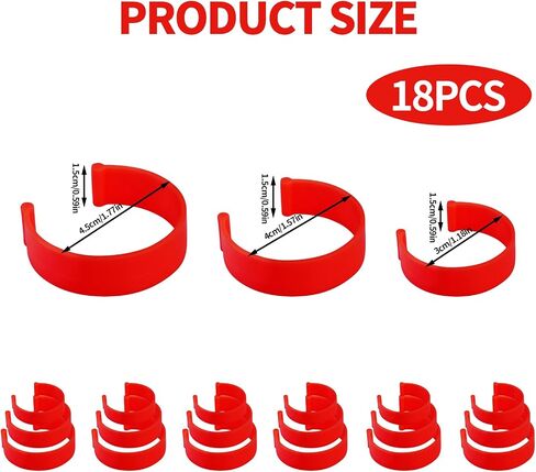 18pcs Medication Bottle Label Clips, 3 Sizes Reusable Medication Bottle Marker Clips Organizer Easy Identification for Elderly & Family (Green) in Saudi Arabia