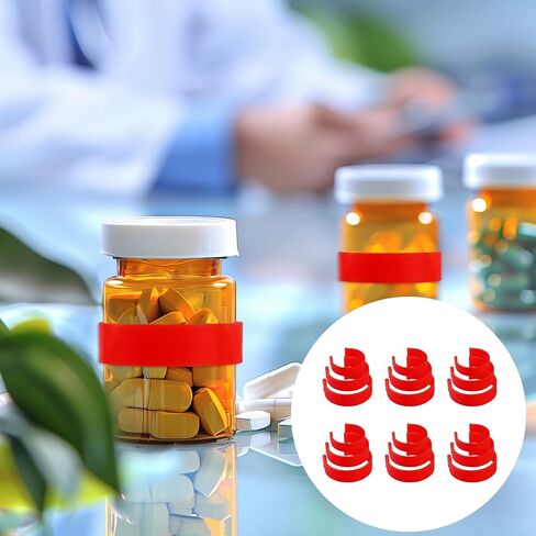 18pcs Medication Bottle Label Clips, 3 Sizes Reusable Medication Bottle Marker Clips Organizer Easy Identification for Elderly & Family (Green) in Saudi Arabia
