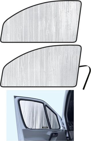YelloPro Front Seat Side Sunshade Custom Fit for Mercedes Benz Sprinter Van - 2019 2020 2021 2022 2023 2024 2025 - Freightliner Cargo Crew Passenger Motorhome in Saudi Arabia