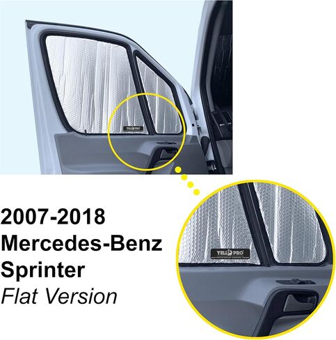 YelloPro Front Seat Side Sunshade Custom Fit for Mercedes Benz Sprinter Van - 2019 2020 2021 2022 2023 2024 2025 - Freightliner Cargo Crew Passenger Motorhome in Saudi Arabia