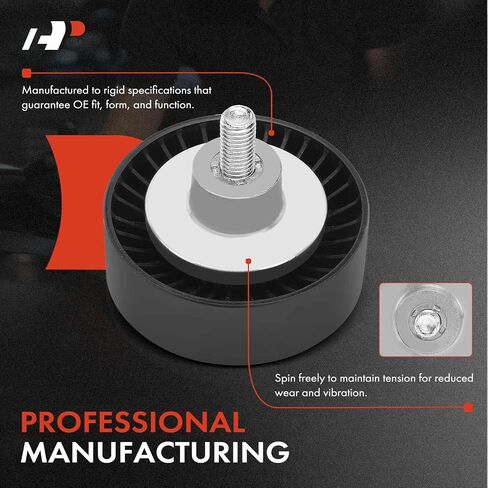 A-Premium Belt Idler Pulley Compatible with BMW 525i 2001-2005 2.5L, 530i 2001-2005 3.0L, E83 Series X3 2004-2006 2.5L 3.0L in Saudi Arabia