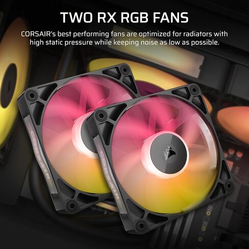 CORSAIR iCUE Link Titan 420 RX RGB Liquid CPU Cooler – 420mm AIO – Low-Noise – FlowDrive Cooling Engine – Intel LGA 1851/1700, AMD AM5/AM4 – 3X RX140 RGB Fans – iCUE Link System Hub Included – Black in Kuwait