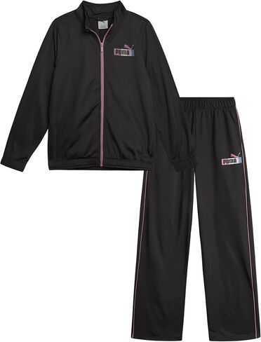 PUMA Girls' Jogger Set - 2 Piece Athletic Tricot Flare Pants and Zip Up Jacket for Girls (4-14) in Saudi Arabia