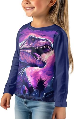 Long Sleeve Shirts for Boys Athletic Shirts Crewneck Pullover Tops 3-16 Year Old in Kuwait