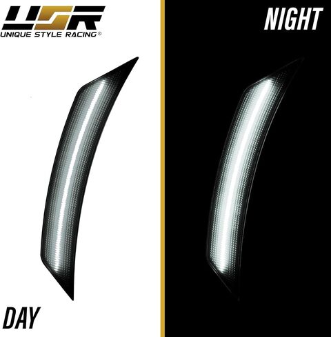 USR 21-25 E2XX SUV SIV Marker Light-مصابيح وقوف السيارات المدخنة الأمامية (يسار + يمين)-متوافق مع 2021-2025 شيفروليه تريل بليزر جميع الطرز مثل LS ، LT ، RS & ACTIVE (عدسة دخان مع LED) in Kuwait