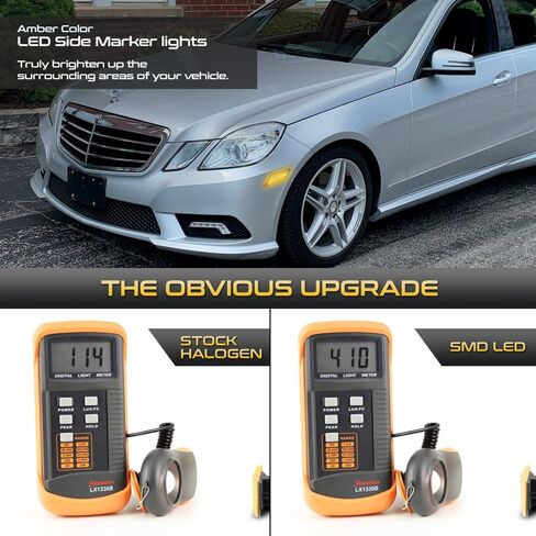 VIPMOTOZ الأمامية الأمامية كاملة مصابيح LED Side Lights متوافقة مع 2010-2013 مرسيدس Benz W212 E350 E350 E550 E550 E63 AMG HOURCH LENS 6000K Diamond White 2 قطع الزوجان in Saudi Arabia