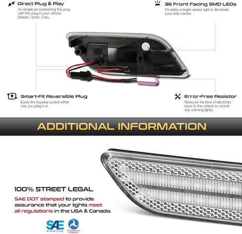 VIPMOTOZ الأمامية الأمامية كاملة مصابيح LED Side Lights متوافقة مع 2010-2013 مرسيدس Benz W212 E350 E350 E550 E550 E63 AMG HOURCH LENS 6000K Diamond White 2 قطع الزوجان in Saudi Arabia