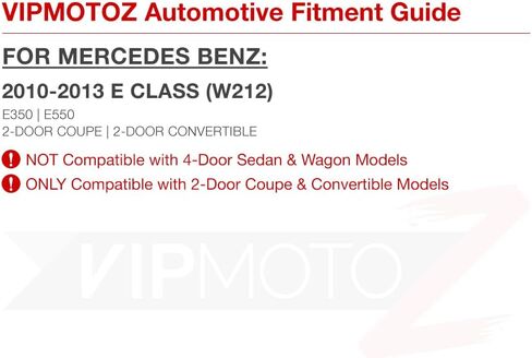 VIPMOTOZ الأمامية الأمامية كاملة مصابيح LED Side Lights متوافقة مع 2010-2013 مرسيدس Benz W212 E350 E350 E550 E550 E63 AMG HOURCH LENS 6000K Diamond White 2 قطع الزوجان in Saudi Arabia