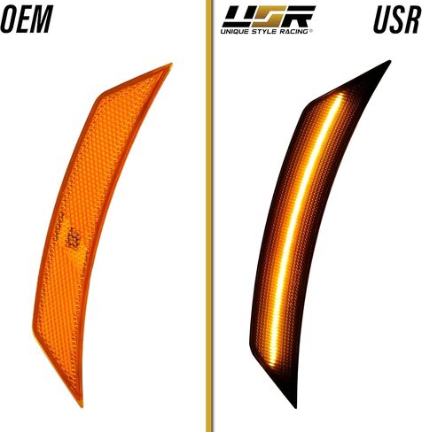 USR 21-25 E2XX SUV SIV Marker Light-مصابيح وقوف السيارات المدخنة الأمامية (يسار + يمين)-متوافق مع 2021-2025 شيفروليه تريل بليزر جميع الطرز مثل LS ، LT ، RS & ACTIVE (عدسة دخان مع LED) in Saudi Arabia