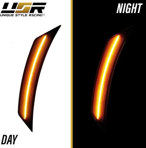 USR 21-25 E2XX SUV SIV Marker Light-مصابيح وقوف السيارات المدخنة الأمامية (يسار + يمين)-متوافق مع 2021-2025 شيفروليه تريل بليزر جميع الطرز مثل LS ، LT ، RS & ACTIVE (عدسة دخان مع LED) in Saudi Arabia