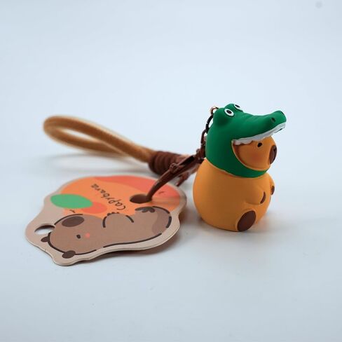 سلسلة مفاتيح Capybara اللطيفة ، إكسسوارات حيوانية رائعة وعصرية مع أنماط فريدة ، مثالية للأكياس والمفاتيح والهدايا in Kuwait