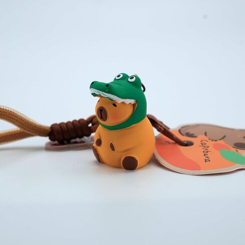 سلسلة مفاتيح Capybara اللطيفة ، إكسسوارات حيوانية رائعة وعصرية مع أنماط فريدة ، مثالية للأكياس والمفاتيح والهدايا in Kuwait