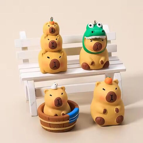 سلسلة مفاتيح Capybara اللطيفة ، إكسسوارات حيوانية رائعة وعصرية مع أنماط فريدة ، مثالية للأكياس والمفاتيح والهدايا in Kuwait