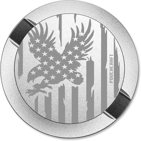 Metal Pouch Can | Metal Container | Slim EDC Pocket Tin | Airtight & Moisture-Resistant Storage | Compact Daily Organizer | Pill Case & Travel Tin | Father’s Day Gift for Dad | (American Flag, Black) in Saudi Arabia