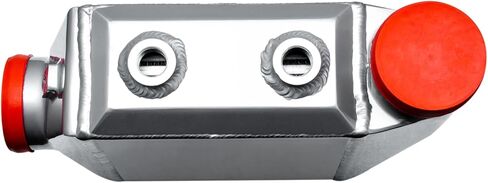 ماء سائل من الألومنيوم العالمي إلى الهواء المبرد بالهواء 9.05 "x10.62" x4.52 "الهواء الأساسي ، مدخل الهواء/المخرج (3.5 '') ، مدخل/مخرج الماء (NPT 3/4") (الفضة) in Kuwait