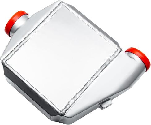 ماء سائل من الألومنيوم العالمي إلى الهواء المبرد بالهواء 9.05 "x10.62" x4.52 "الهواء الأساسي ، مدخل الهواء/المخرج (3.5 '') ، مدخل/مخرج الماء (NPT 3/4") (الفضة) in Kuwait