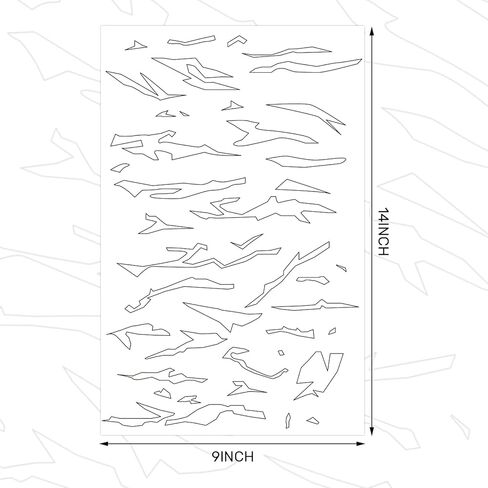 Marspark 4 Pcs Adhesive Sticker Camouflage Adhesive Spray Paint Sticky Gun Rifle Camo Stencils Camo Stickers for Spray Paint in Kuwait