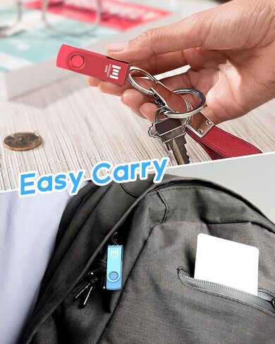 Mosdart 64GB USB 2.0 Flash Drive ، مع حلقة سلسلة المفاتيح ، تصميم دوارة مع ضوء LED ، عصا ذاكرة exfat لأجهزة الكمبيوتر ، النسخ الاحتياطي للنظام ، محرك إبهام تخزين البيانات ، الأخضر والأزرق (حزمة 2) in Kuwait