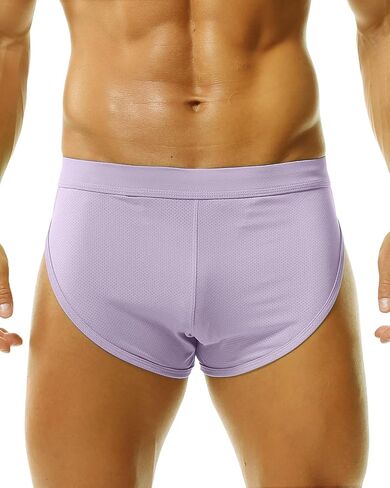 MIZOK Mens Large Split Sides Mesh Athletic Shorts Gym Running Breathable 3 inch Running Short in Saudi Arabia