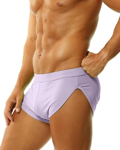 MIZOK Mens Large Split Sides Mesh Athletic Shorts Gym Running Breathable 3 inch Running Short in Saudi Arabia