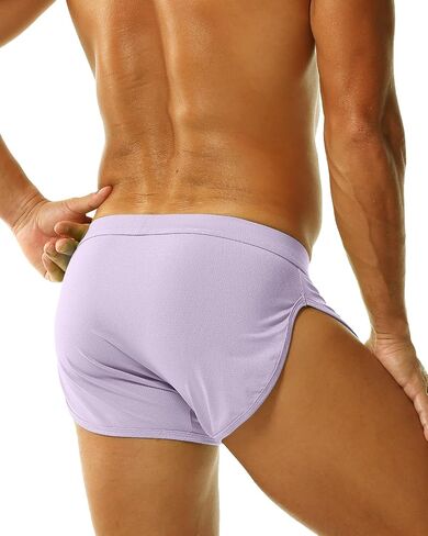 MIZOK Mens Large Split Sides Mesh Athletic Shorts Gym Running Breathable 3 inch Running Short in Saudi Arabia