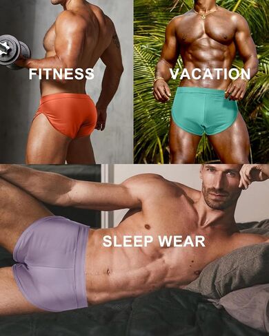 MIZOK Mens Large Split Sides Mesh Athletic Shorts Gym Running Breathable 3 inch Running Short in Saudi Arabia