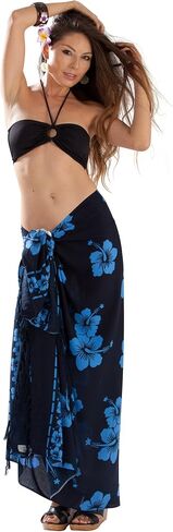 1 World Sarongs Womens Hibiscus Flower Swimsuit Sarong in Kuwait