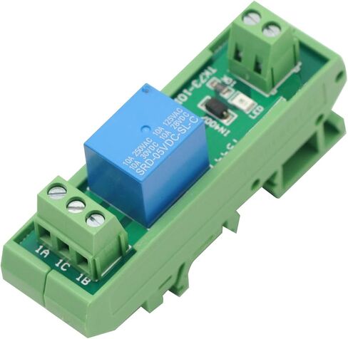 1 Channels Relay Module DIN Rail Mount SRD-05VDC-SL-C SRD-12VDC-SL-C 10A 5V 12V DC for PNP NPN 1NO 1NC (5, Volts (DC)) in Saudi Arabia