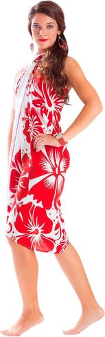 1 World Sarongs Womens Hibiscus Flower Swimsuit Sarong in Kuwait