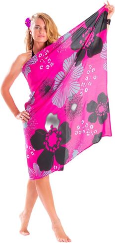 1 World Sarongs Womens Hibiscus Flower Swimsuit Sarong in Kuwait